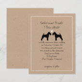 Welsh Terriers Wedding Einladung (Vorne/Hinten)