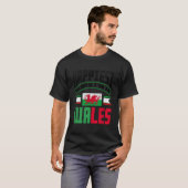 Welsh Wales Welsh Flag Happiest When Im In Wales T-Shirt (Vorne ganz)