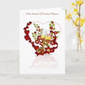 Welsh Wedding Jubiläum mit Champagner-Blume Karte (Gelbe Blume)