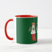Welsh Wire Fox Terrier Dogs Weihnachten Tasse (Links)