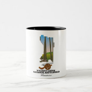 Welson's Bach National Battlefield, Missouri, usa Zweifarbige Tasse