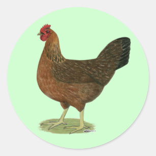 WelSummer Hen Runder Aufkleber