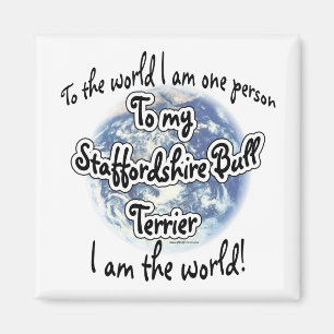Welt 2 Staffordshires Terrier - Magnet