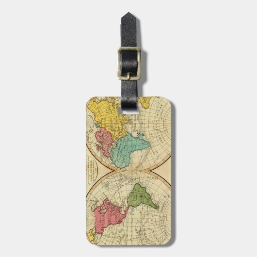 Welt. 3 gepäckanhänger (Vorderseite vertikal)