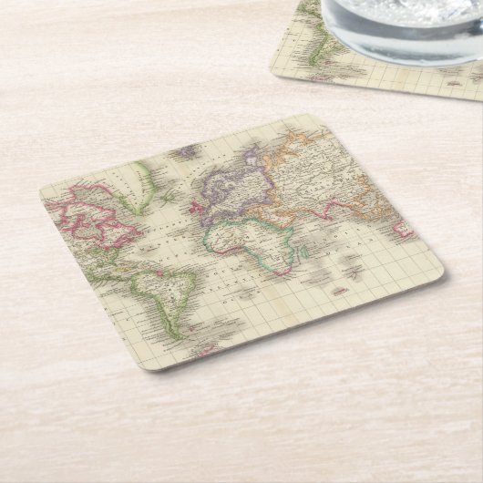 Welt 9 rechteckiger pappuntersetzer (angewinkelt)