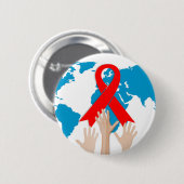 Welt-Aids-Tag-Bewusstsein am 1. Dezember Button (Vorne & Hinten)