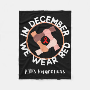 Welt-Aids-Tag im Dezember Wir tragen Red Awareness Fleecedecke