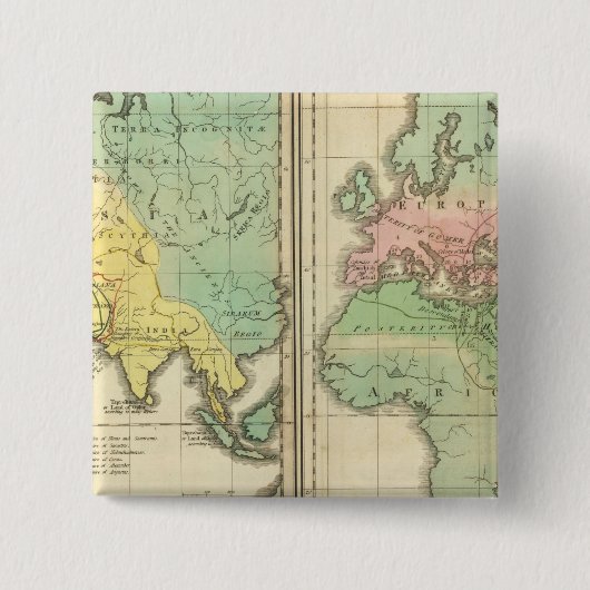 Welt als bekannt für die Antike-Division Button (Vorderseite)