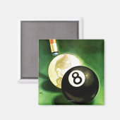 Welt als Cue Ball Magnet (Vorderseite/Rückseite)