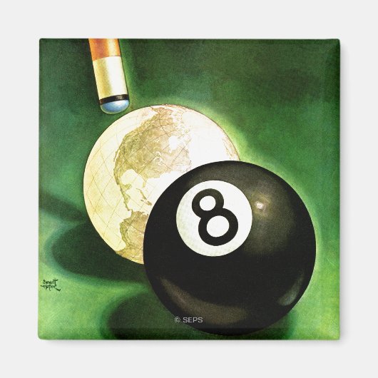 Welt als Cue Ball Magnet (Vorne)