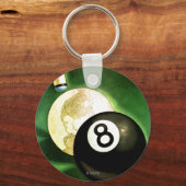 Welt als Cue Ball Schlüsselanhänger (Vorderseite)