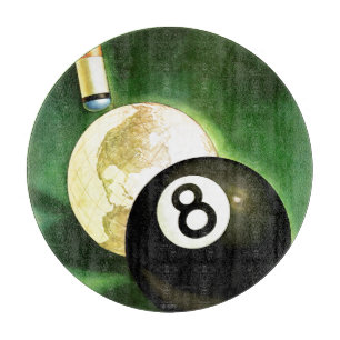 Welt als Cue Ball Schneidebrett