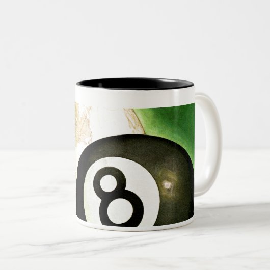 Welt als Spielball Zweifarbige Tasse (VorderseiteRechts)
