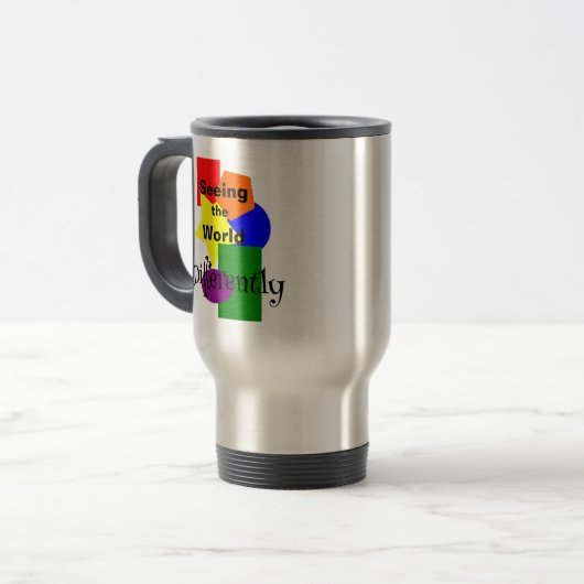 Welt anders sehen reisebecher (Vorderseite Links)