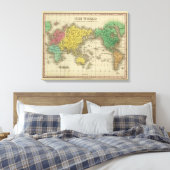 Welt auf der Projektion von Mercator Leinwanddruck (Insitu (Schlafzimmer))