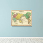 Welt auf der Projektion von Mercator Leinwanddruck (Insitu (Holzboden))