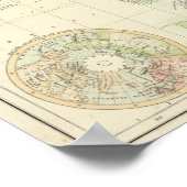 Welt auf der Projektion von Mercator Poster (Ecke)