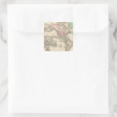 Welt auf der Projektion von Mercator Quadratischer Aufkleber (Tasche)