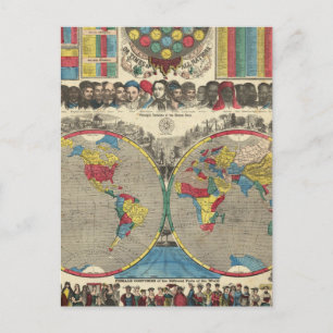 Welt auf einmal postkarte