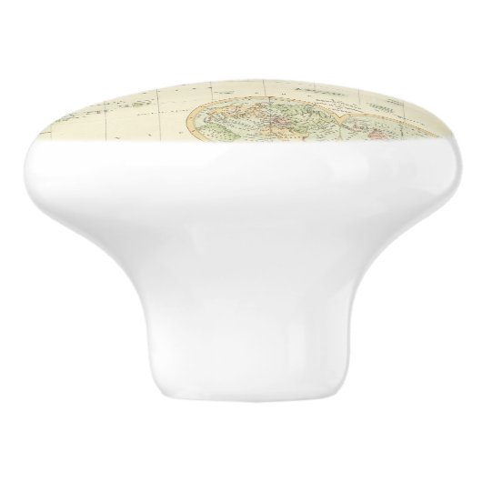 Welt auf Mercators Projektion Keramikknauf (Seitenansicht)