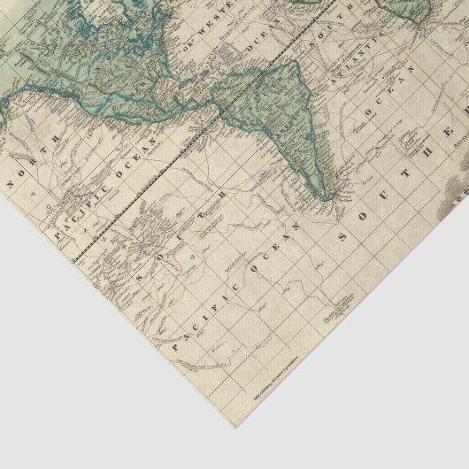 Welt auf Mercators Projektion Seidenpapier (Ausschnitt)