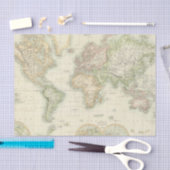 Welt auf Mercators Projektion Seidenpapier (Handwerk)