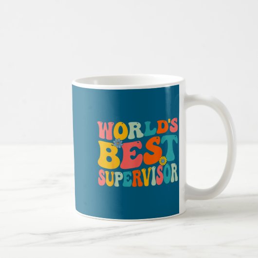 Welt-Aufseher - groovy Manager Supervisor Kaffeetasse (Rechts)
