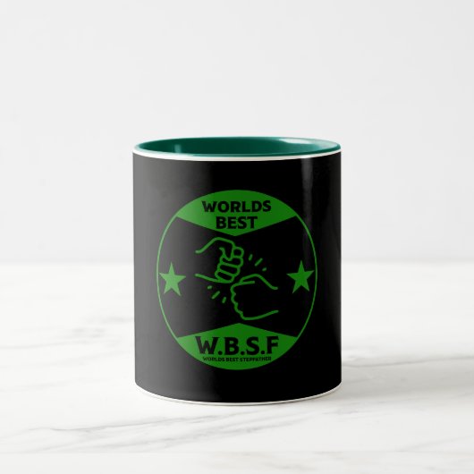 WELT BEST STEPFATHER ZWEIFARBIGE TASSE (Mittel)