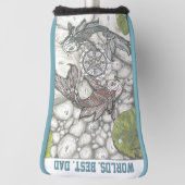 WELT BEST VATER Koi Fish Yin and Yang Golf Headcover (Rotieren 90)