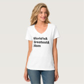 Welt & Beste & Mama T-Shirt (Vorderseite Vollansicht)