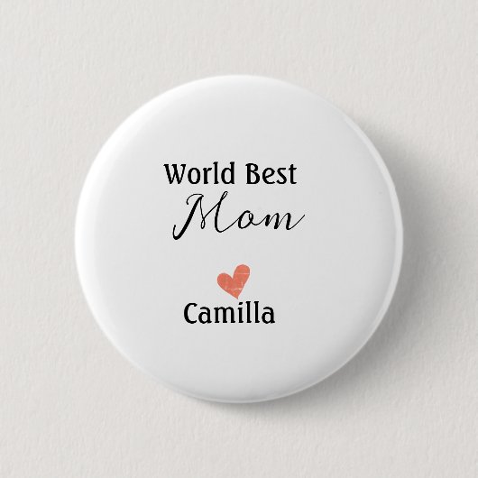 Welt beste Mutter, frohen Muttertag Oma namheart Button (Vorderseite)