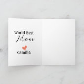 Welt beste Mutter, frohen Muttertag Oma namheart Karte (Innenseite)