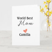 Welt beste Mutter, frohen Muttertag Oma namheart Karte (Gelbe Blume)
