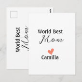 Welt beste Mutter, frohen Muttertag Oma namheart Postkarte (Vorne/Hinten)