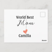 Welt beste Mutter, frohen Muttertag Oma namheart Postkarte (Rückseite)