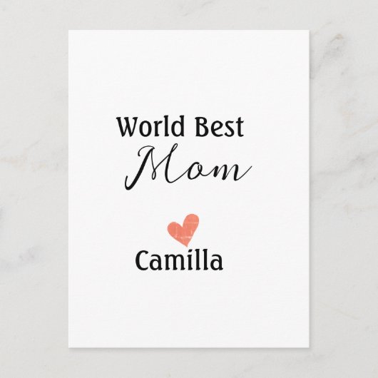 Welt beste Mutter, frohen Muttertag Oma namheart Postkarte (Vorderseite)