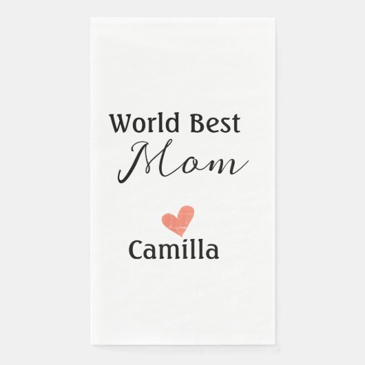 Welt beste Mutter, frohen Muttertag Oma namheart Serviette (Vorderseite)