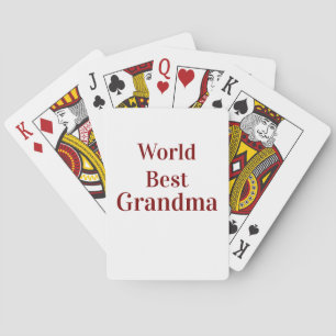 Welt beste Oma Großmutter Großeltern rosa n Spielkarten