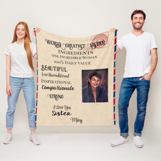 Welt Beste Schwester Fleece Blanket (Beispiel)