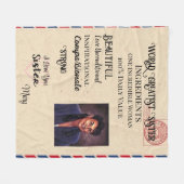 Welt Beste Schwester Fleece Blanket (Vorderseite (Horizontal))