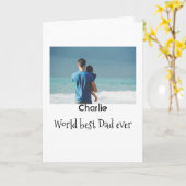 welt bester vater jemals foto name datum einfach v karte (Gelbe Blume)
