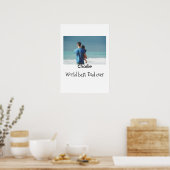 welt bester vater jemals foto name datum einfach v poster (Küche)