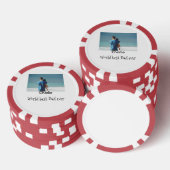 welt bester vater jemals foto name datum einfache  pokerchips (Stapel)