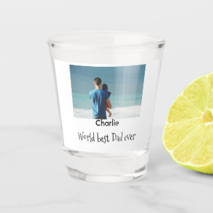welt bester vater jemals foto name datum einfache schnapsglas