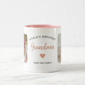 Welt Bestes Oma 2 Foto Moderne Keepake Tasse (Mittel)