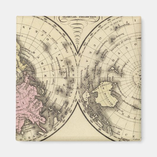 Welt, Christentum-Diagramm Magnet (Vorne)