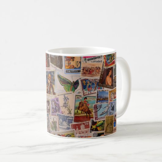 Welt der Briefmarke - Kaffee-Tasse Kaffeetasse (VorderseiteRechts)