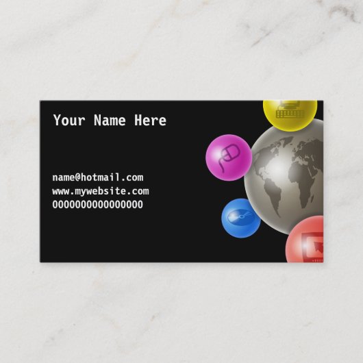 Welt der Computer, Ihr Name hier, name@hotmai.. Visitenkarte (Vorderseite)