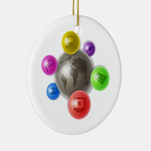 Welt der Computer Keramikornament (Rechts)