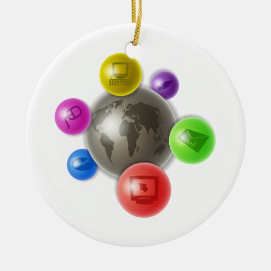 Welt der Computer Keramikornament (Vorne)